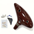 Hole Alto C Ceramic Ocarina, Beginner' with 12-Hole Beginner's Music Instrument