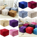 Home Furniture & Storage with 30cm, Velvet, Crushed Velvet Cube Pouffe - product gallery image 15