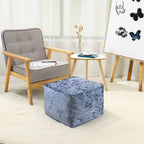 Home Furniture & Storage with 30cm, Velvet, Crushed Velvet Cube Pouffe - product gallery image 2