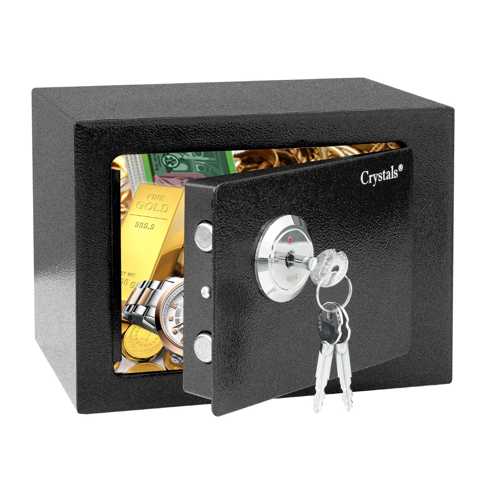 Home Safe Box with Freestanding, 2mm, 4mm, Solid Steel Security Key 4.6L Cash - product gallery image 2