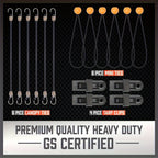 HORUSDY Bungee Cords With Hook with 25.4cm, 45.72cm, 30-Piece Bungee Cords Set - product gallery image 2