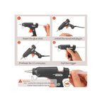 Hot Glue Gun with Metal, Black Glue Gun With Free 50 Sticks - product gallery image 5