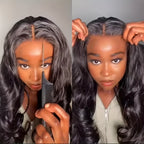 Human Hair Wig Glueless Density 5x5 HD Lace Body for hair, skin and beauty routines - product gallery image 2