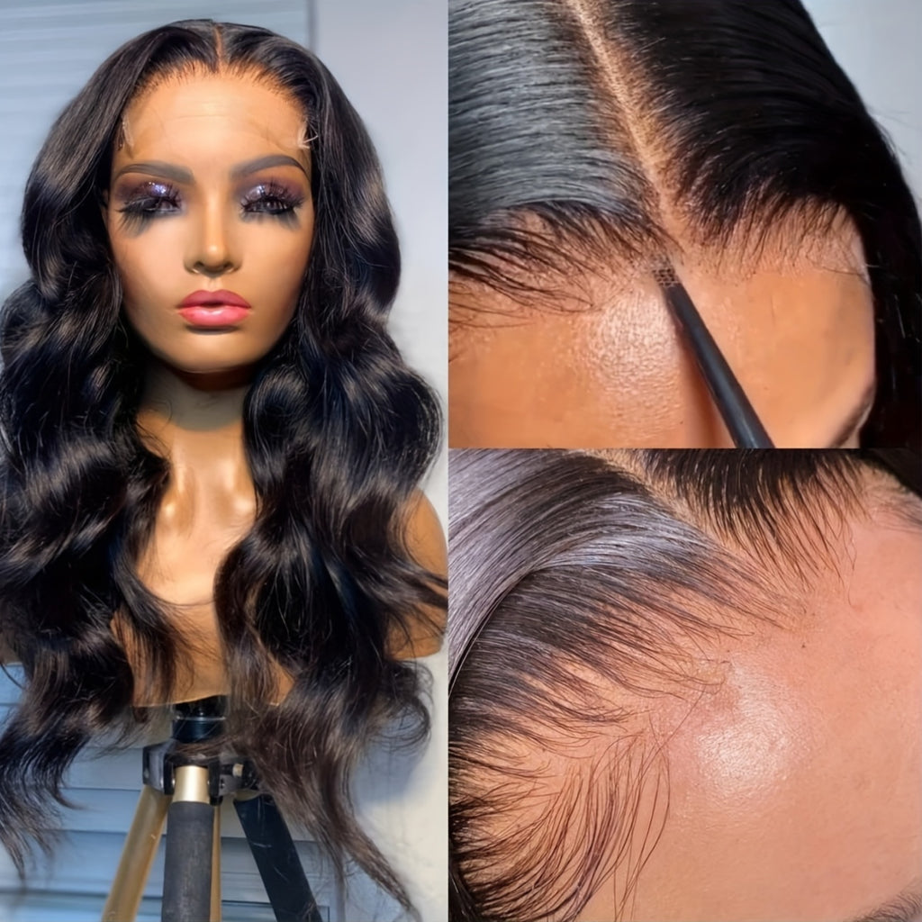 Human Hair Wig Glueless Density 5x5 HD Lace Body for hair, skin and beauty routines - product gallery image 4