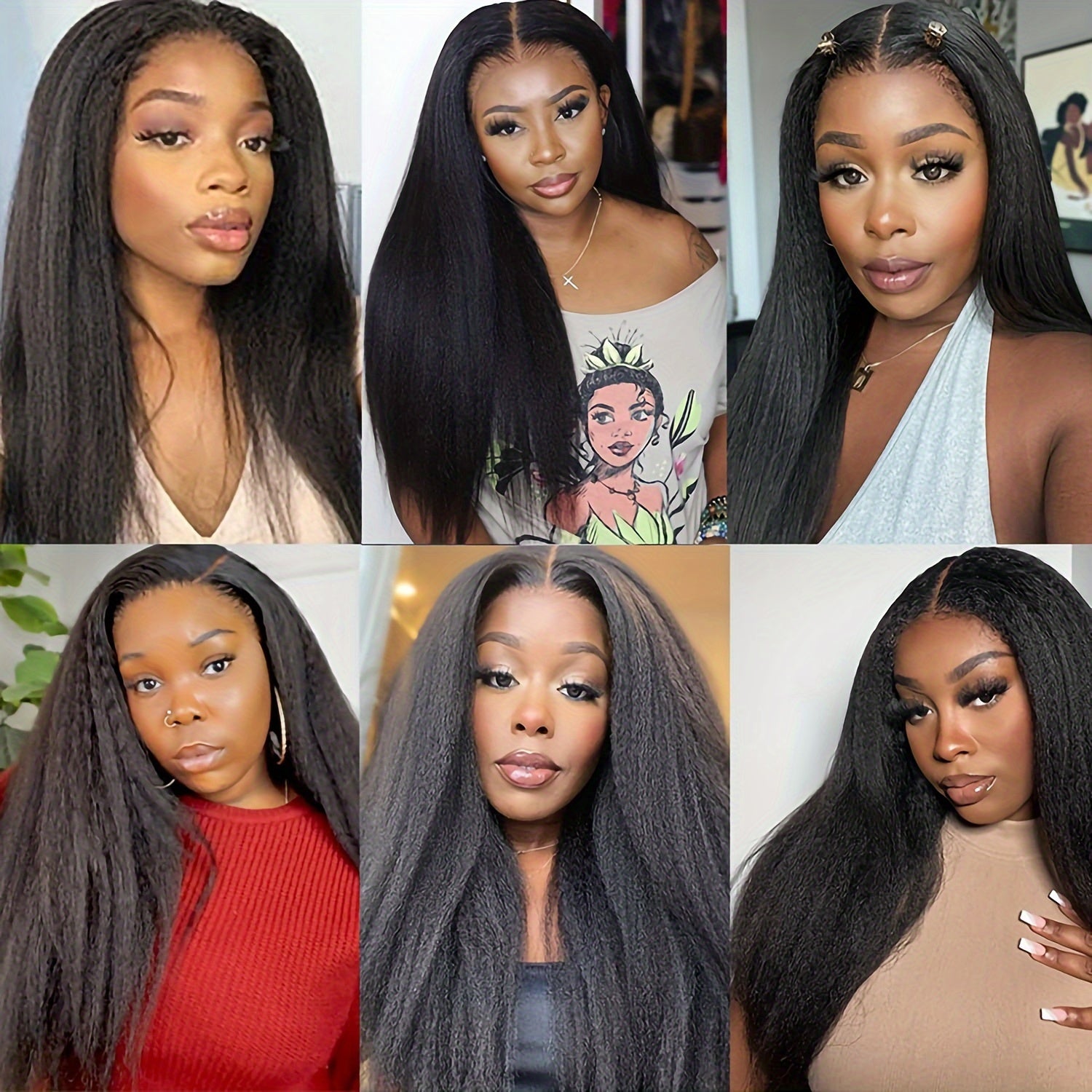 Human Hair Wig Kinky Straight 4x4 HD Lace Density for hair, skin and beauty routines - product gallery image 4