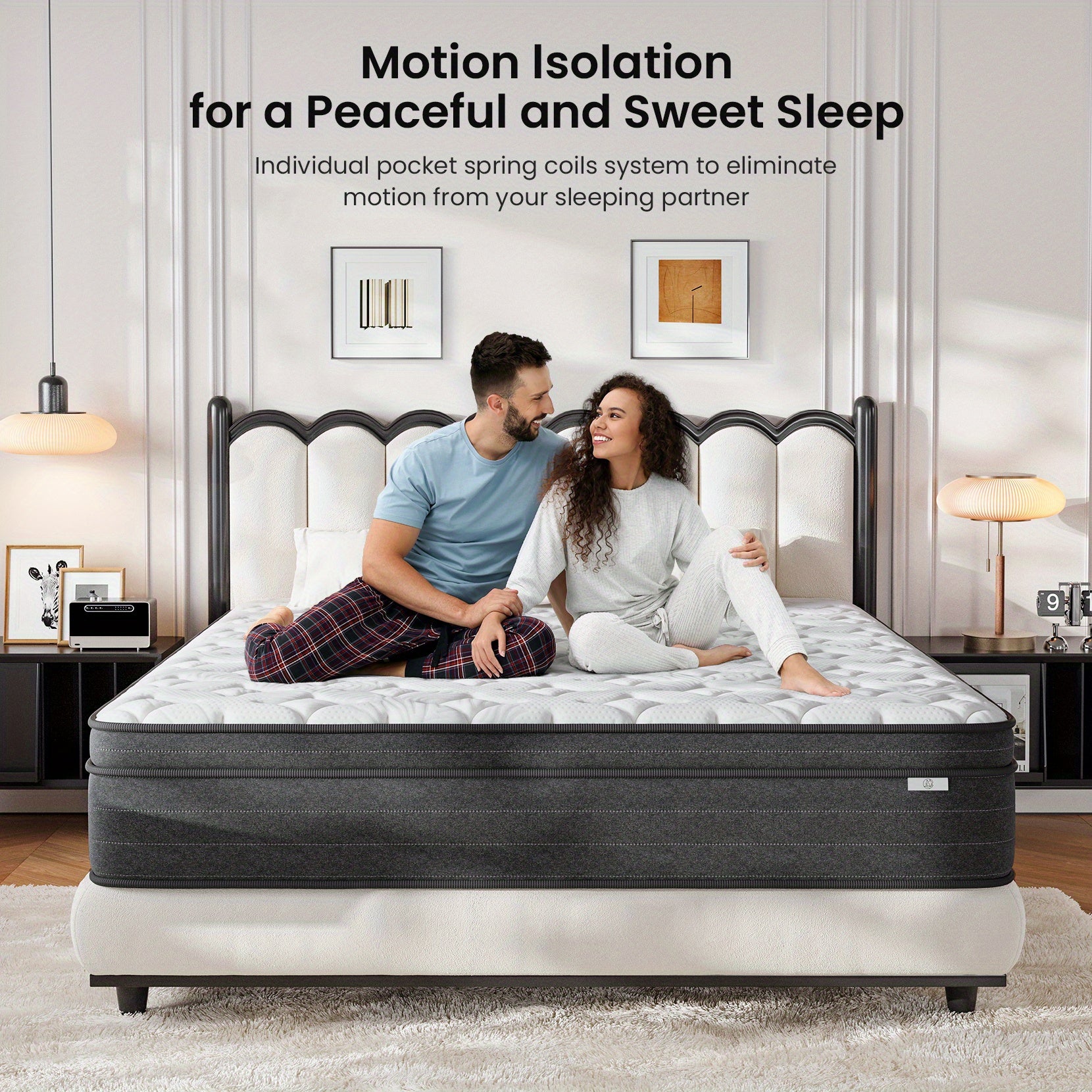 Hybrid Mattress with 25cm, Memory Foam, Pocket Spring Memory Foam Zone Support - product gallery image 3
