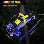 Hydraulic Floor Jack with a 2-Ton Capacity with Adjustable Height, Wheels - product gallery image 3