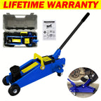 Hydraulic Floor Jack with a 2-Ton Capacity with Adjustable Height, Wheels