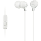 In-Ear Earphone Sony MDR-EX15AP In-Ear Earphones Mic Remote with Waterproof, Silicone - WHITE option