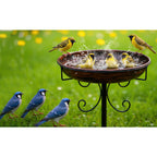Inch Metal Bird Bath with Stand with Freestanding for gardens and patios - product gallery image 10