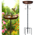 Inch Metal Bird Bath with Stand with Freestanding for gardens and patios