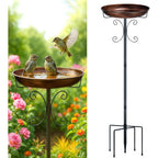 Inch Metal Bird Bath with Stand with Freestanding for gardens and patios