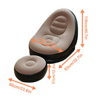 Inflatable Chair with Foldable, Velvet, Inflatable Sofa + Footrest (2 pcs set) - product gallery image 5