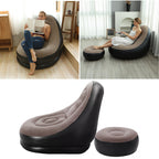 Inflatable Chair with Foldable, Velvet, Inflatable Sofa + Footrest (2 pcs set) - product gallery image 6