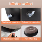Inflatable Chair with Foldable, Velvet, Inflatable Sofa + Footrest (2 pcs set) - product gallery image 7
