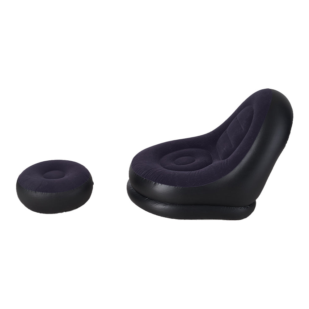 Inflatable Lounger Set with Sofa Footstool PVC Air Foot Pump - product gallery image 16