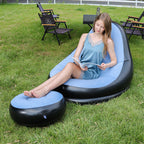 Inflatable Lounger Set with Sofa Footstool PVC Air Foot Pump - product gallery image 8