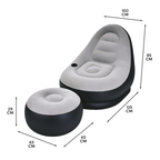 Inflatable Lounger with Waterproof, Plastic, Deluxe Lounger - product gallery image 4
