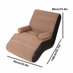 Inflatable Sofa with Foldable, Lazy Armrests S-Shaped Ergonomic Air Couch - product gallery image 10