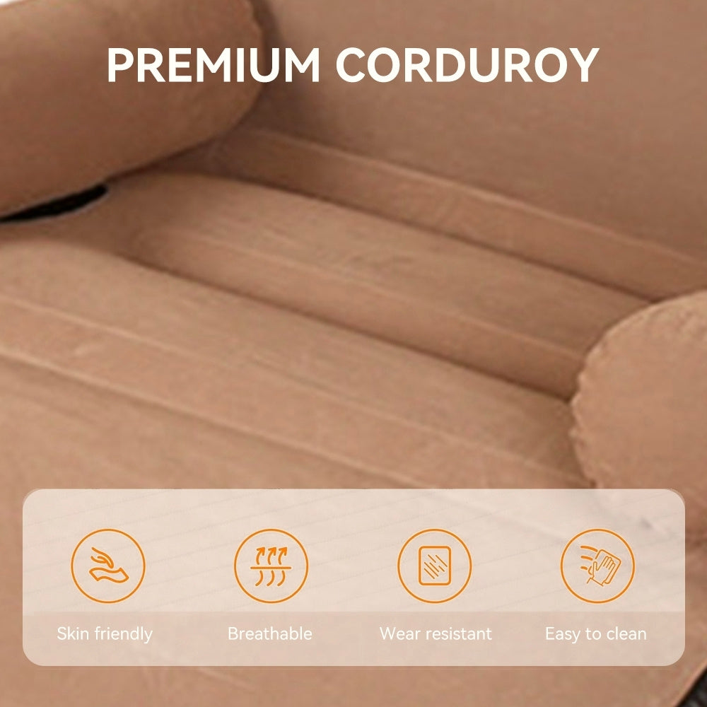 Inflatable Sofa with Foldable, Lazy Armrests S-Shaped Ergonomic Air Couch - product gallery image 5