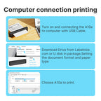 Ink Cartridge A10A Inkless Portable Printer, Wireless with Rechargeable - product gallery image 3