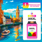 Ink Cartridge Compatible HP 305XL Cartridges Black Used with 305XL BLACK+Colour - product gallery image 4