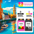 Ink Cartridge Compatible HP 305XL Cartridges Black Used with 305XL BLACK+Colour