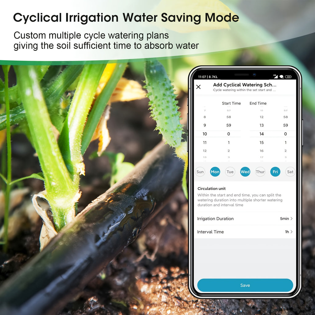 INSOMA Smart Wifi Watering Timer APP Control, Rain Delay, IP55, Sprinkler with Plastic - product gallery image 6