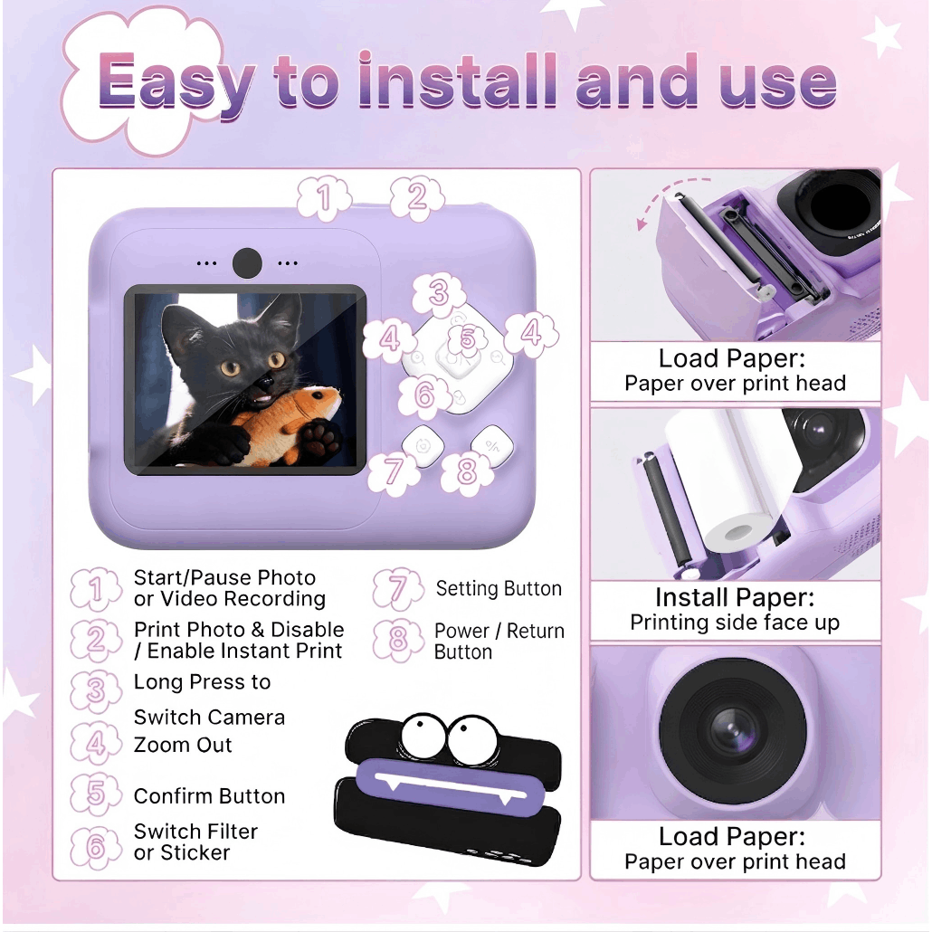 Instant Photo Printer Mini Portable HD Wireless Pocket Smartphone - product gallery image 3