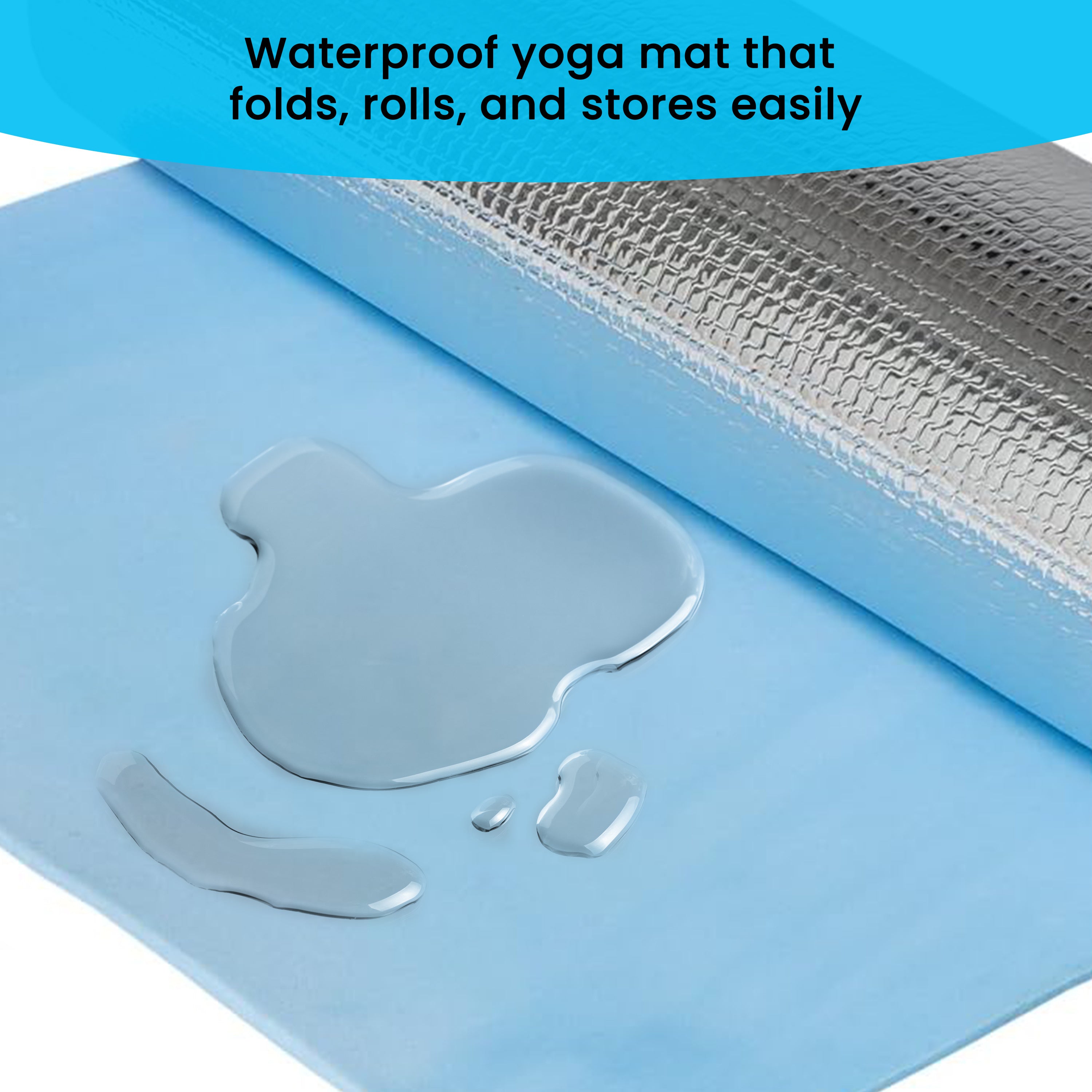 Insulated Camping Mat with 50cm, 7mm, Roll-Up Travel Camping Yoga Mat - product gallery image 4