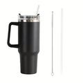 Insulated Tumbler with Dishwasher-Safe, 40oz, Stainless Steel - Black option