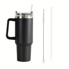 Insulated Tumbler with Dishwasher-Safe, 40oz, Stainless Steel - Black option