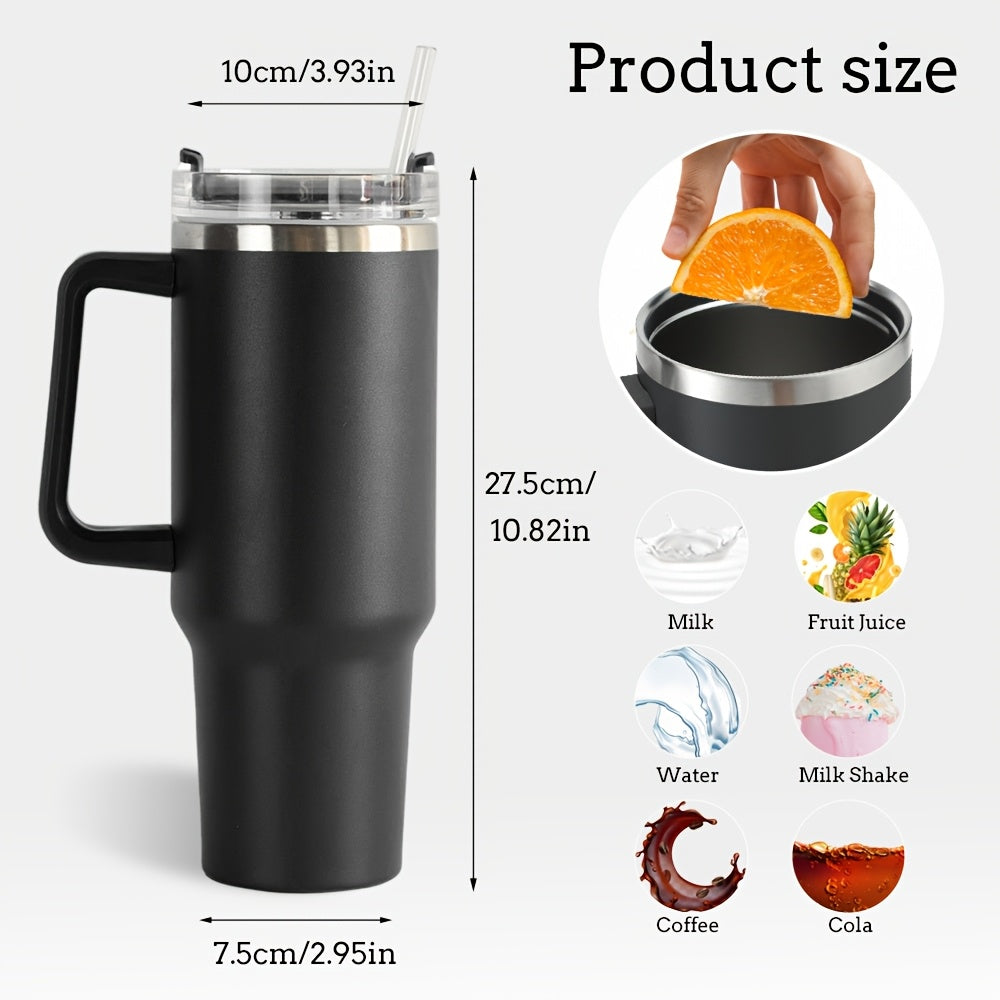 Insulated Tumbler with Dishwasher-Safe, 40oz, Stainless Steel - product gallery image 2