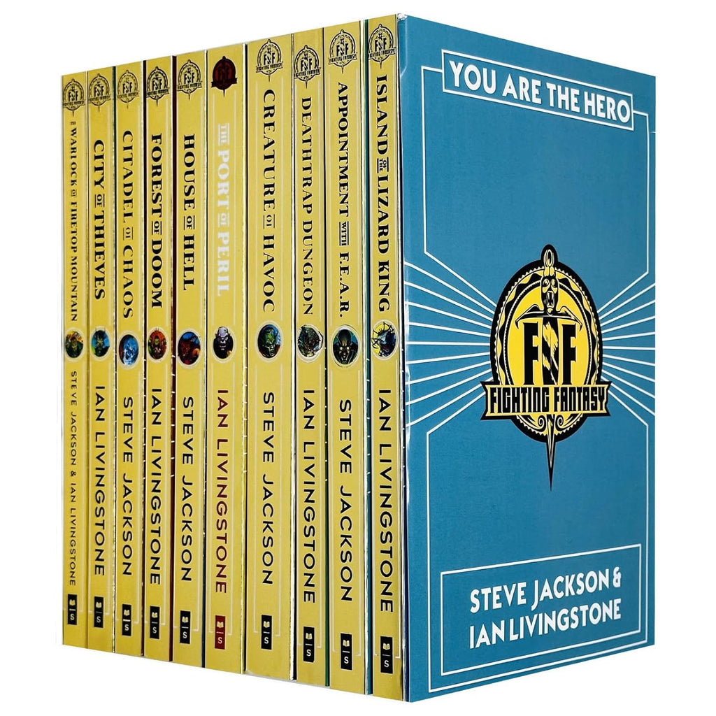Interactive Adventure Book Fighting Fantasy Books Collection Steve with Wheels, 10 Books