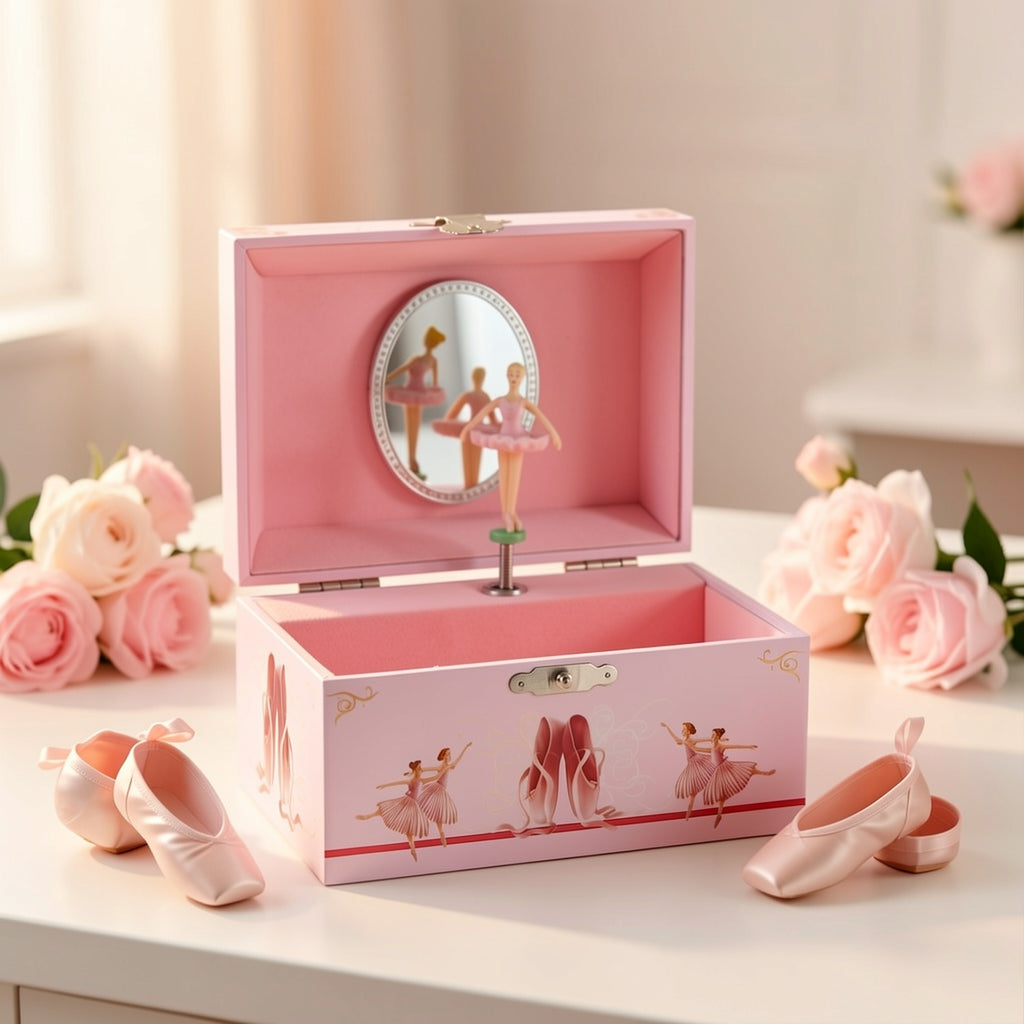 Jewellery Boxe Ballet Box Music Pink Dancing Ballerina with 15*10.5*8.5cm/5.9*4.13*3.4in - product gallery image 10
