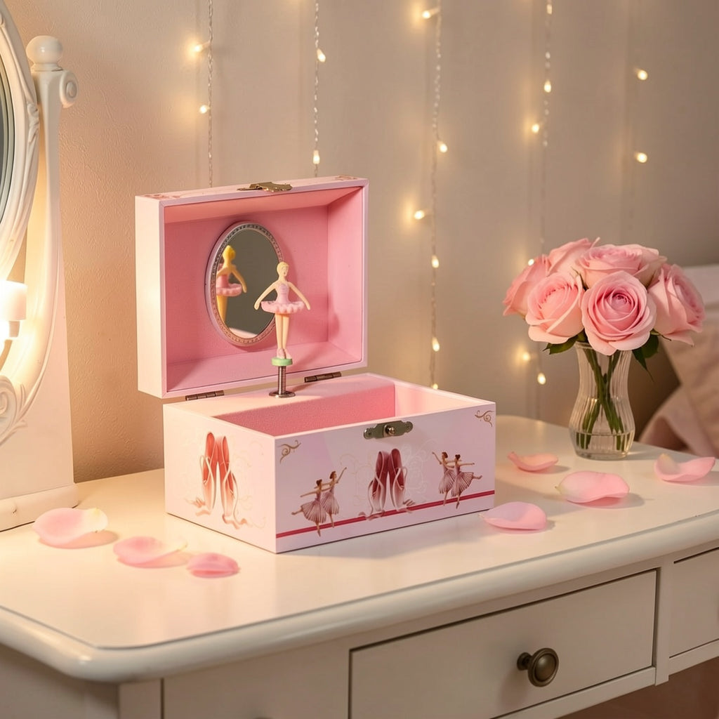 Jewellery Boxe Ballet Box Music Pink Dancing Ballerina with 15*10.5*8.5cm/5.9*4.13*3.4in - product gallery image 11