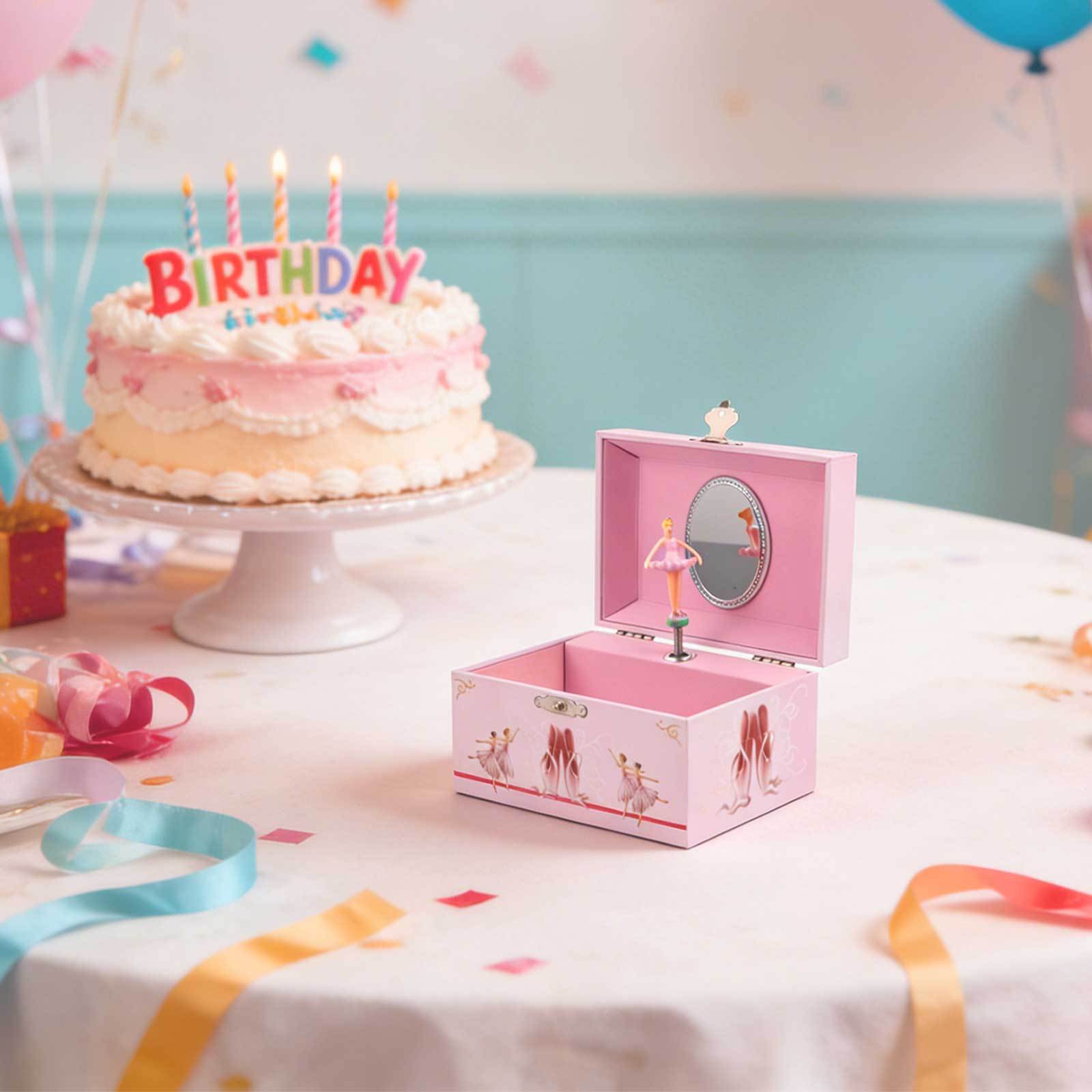 Jewellery Boxe Ballet Box Music Pink Dancing Ballerina with 15*10.5*8.5cm/5.9*4.13*3.4in - product gallery image 4