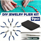 Jewellery Making Tool Pliers Piece Carbon Steel Kit Zipper with Non-Slip, 9 Piece - product gallery image 9