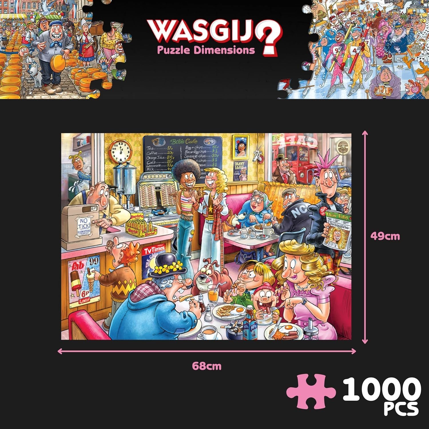 Jigsaw Puzzle with 1000 Piece, Wasgij Destiny 27, Café to Latte! - product gallery image 3
