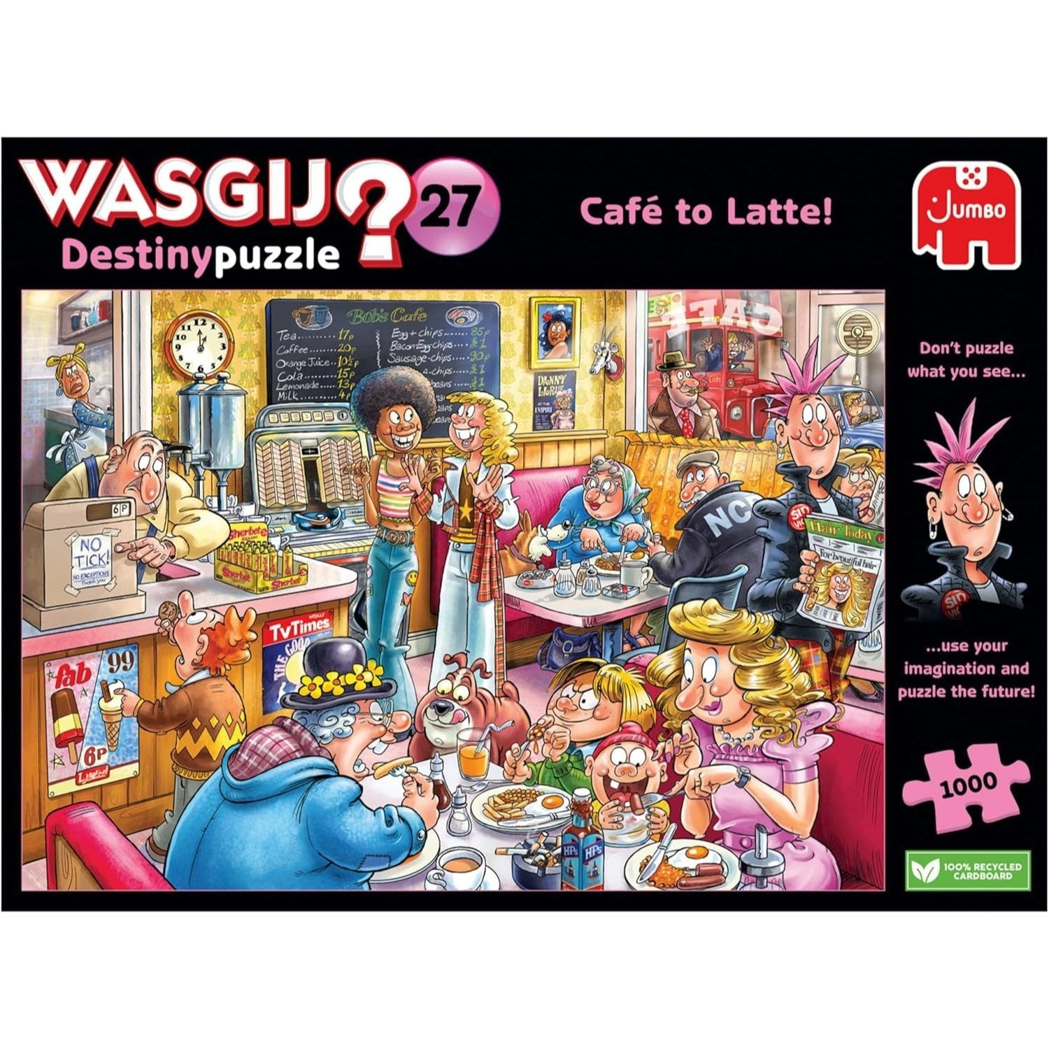 Jigsaw Puzzle with 1000 Piece, Wasgij Destiny 27, Café to Latte!