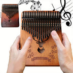 Key Thumb Piano Kalimba, Wooden Thumb with 21-Key Tuning Hammer Accessories, Portable - product gallery image 2