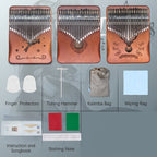 Key Thumb Piano Kalimba, Wooden Thumb with 21-Key Tuning Hammer Accessories, Portable - product gallery image 9