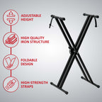 Keyboard Stand with X-Frame Adjustable Single or Double Braced - product gallery image 8