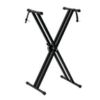 Keyboard Stand with X-Frame Adjustable Single or Double Braced - Double Braced Stand option