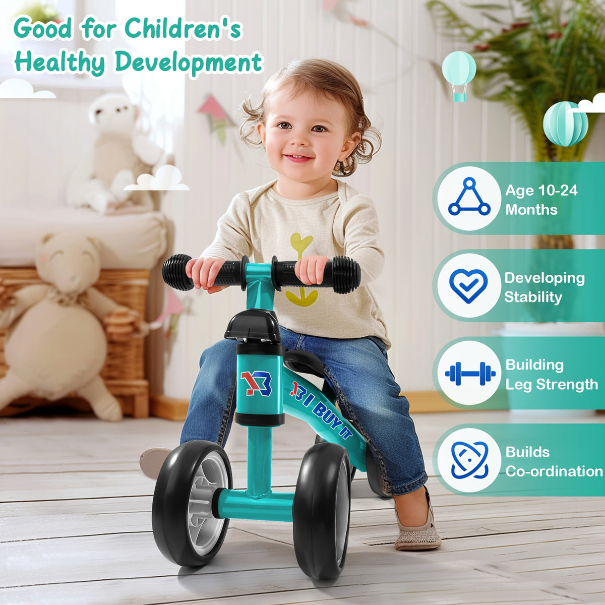 Kids Bikes & Ride-On with Baby Balance Bike Toddlers Lightweight No - product gallery image 8