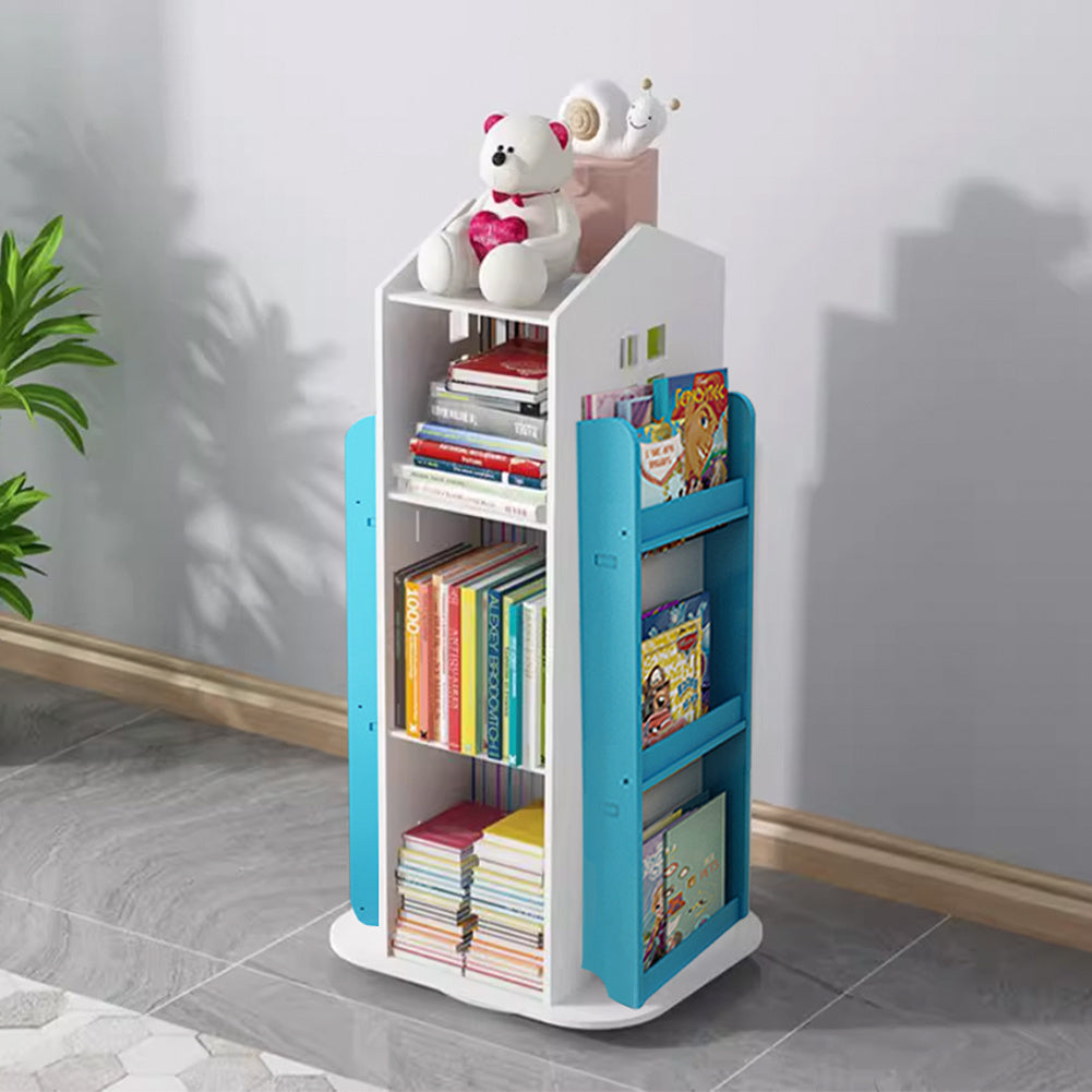 Kids Bookcase House Shaped Rotating Freestanding Children's - product gallery image 10