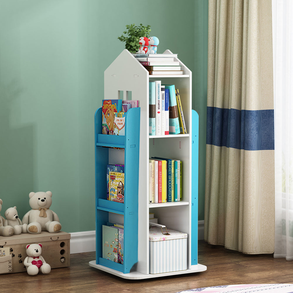 Kids Bookcase House Shaped Rotating Freestanding Children's - product gallery image 11