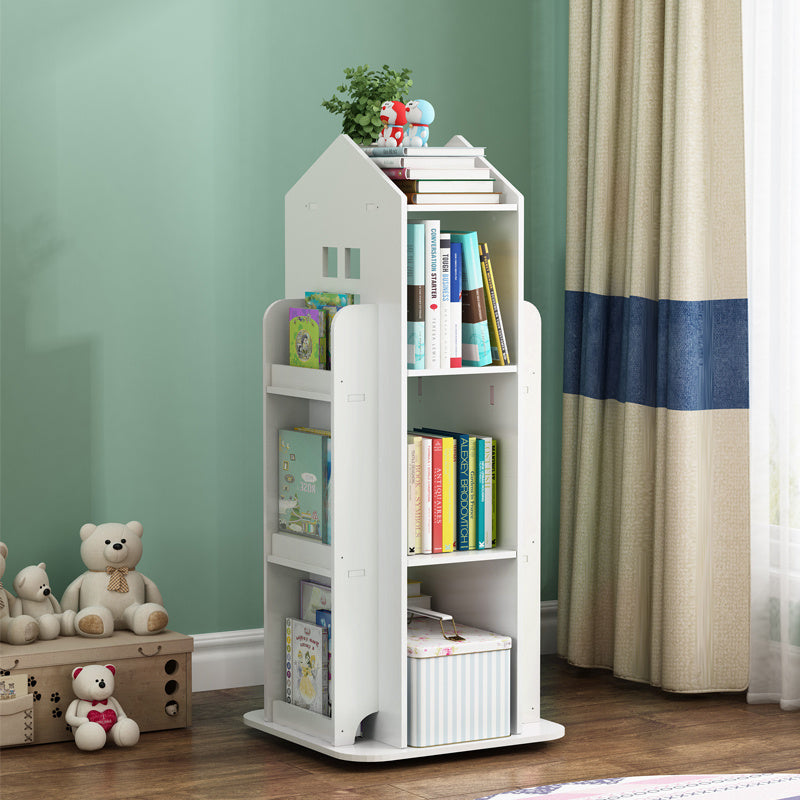 Kids Bookcase House Shaped Rotating Freestanding Children's - product gallery image 3