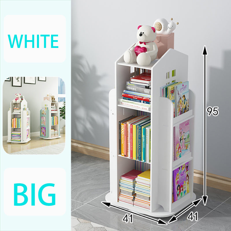 Kids Bookcase House Shaped Rotating Freestanding Children's - product gallery image 4