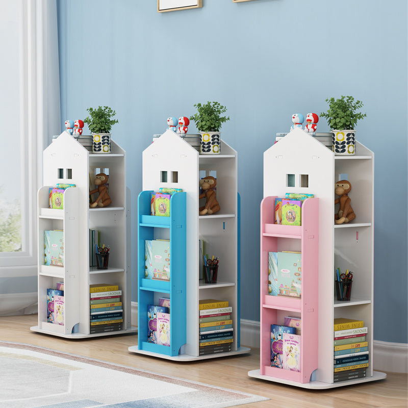 Kids Bookcase House Shaped Rotating Freestanding Children's - product gallery image 9
